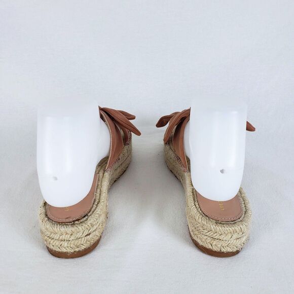 Loeffler Randall Espadrille Platform Slide Sandals Womens 38 Brown Suede Boho - Picture 4 of 12